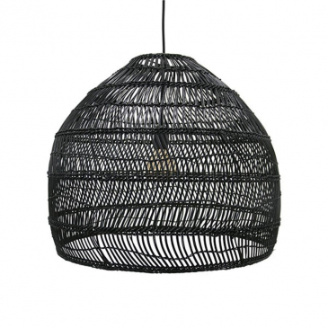 HKliving Rieten Hanglamp Zwart 60cm