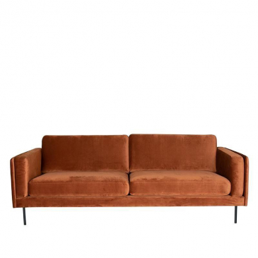 Label51 Bank Verona Koper Velvet 3-Zits