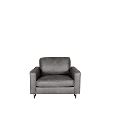 Label51 Fauteuil Arezzo Leer Grijs
