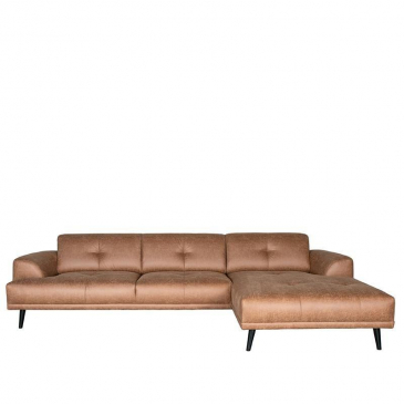 Label51 Hoekbank Salerno Cognac 2,5-Zits + Chaise Longue