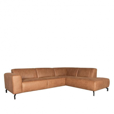 Label51 Hoekbank Trento Cognac 2,5-Zits + Ottomane