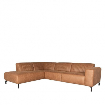 Label51 Hoekbank Trento Cognac Ottomane + 2,5-Zits