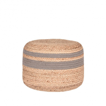Label51 Jute Poef Grijs