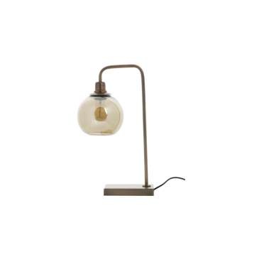 Lantern tafellamp metaal antique brass