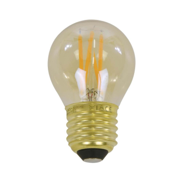 Lichtbron LED filament bol Ø4 5 - E27 4W 2100K 280lm dimbaar / Amberkleurig glas - Giga Meubel