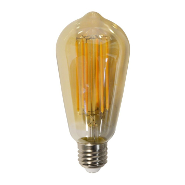 Lichtbron LED filament druppel - E27 6W 2100K 450lm dimbaar / Amberkleurig glas - Giga Meubel