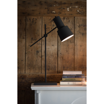 Light & Living Bureaulamp Preston Zwart 68-82cm