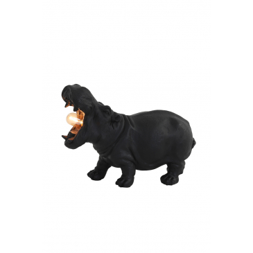 Light & Living Tafellamp Hippo Mat Zwart