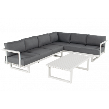 Hartman Calabria Hoek Loungeset (incl tafel) Wit