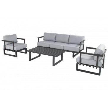 Hartman Calabria Loungeset (incl tafel) Zwart