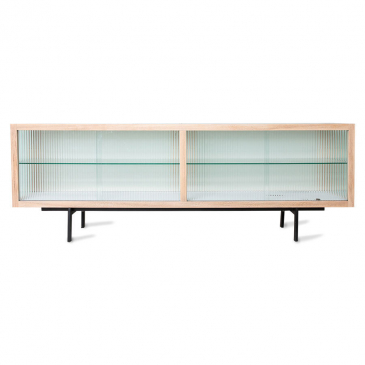 Hkliving Dressoir With Ribbed Glass, Natural