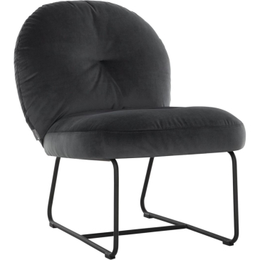 Must Living Fauteuil Bouton Donkergrijs