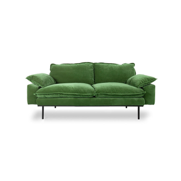Hkliving Retro Sofa: 2-Zits, Royal Velvet, Groen