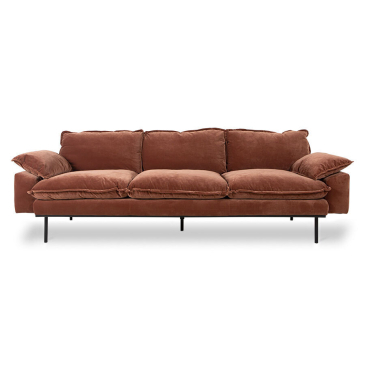Hkliving Retro Sofa: 4-Zits, Royal Velvet, Magnolia