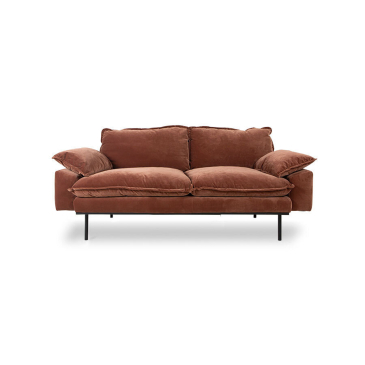 Hkliving Retro Sofa: 2-Zits, Royal Velvet, Magnolia