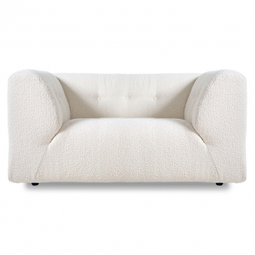 Hkliving Vint Bank: Element Loveseat, Boucle, Cream