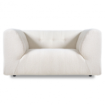 HKliving Vint Bank: Element Loveseat, Boucle, Cream