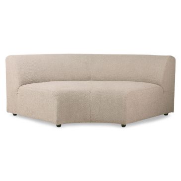 HKliving Jax Bank: Element Rond, Boucle, Taupe