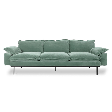 Hkliving Retro Sofa: 4-Zits, Velvet, Mint
