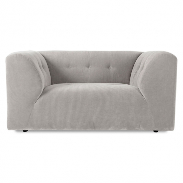 HKliving Vint Bank: Element Loveseat, Corduroy Rib, Cream