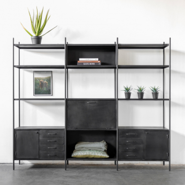 Open Kast Fik XL Zwart - Giga Meubel 