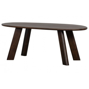 BePureHome Eettafel Roundly Mangohout Walnoot 200cm