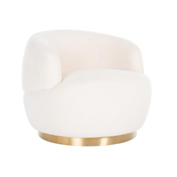 Richmond Draaifauteuil Teddy Wit furry