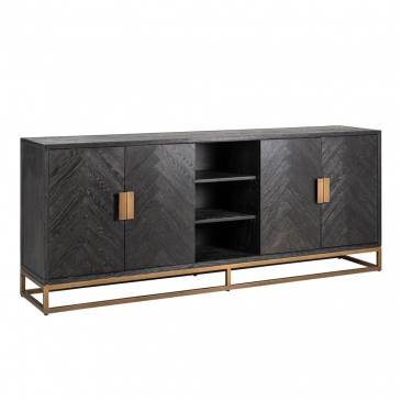 Richmond Dressoir Blackbone Brass 4-deuren + open vak