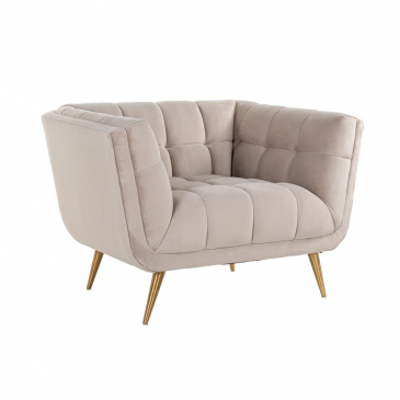 Richmond Fauteuil Huxley Khaki Velvet / Brushed Goud