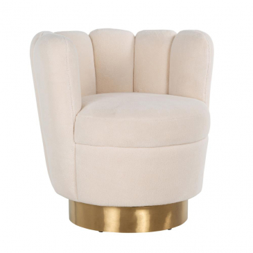 Richmond Fauteuil Mayfair Wit Teddy / Bushed Goud