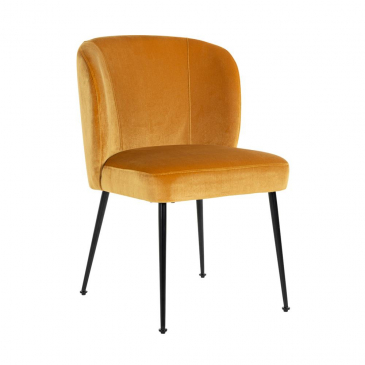 Richmond Stoel Fallon Goud Velvet Zwart