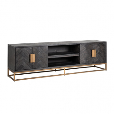 Richmond TV-meubel Blackbone Brass 4-Deuren 200cm