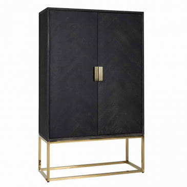 Richmond Wandkast Blackbone Goud 2-Deuren Laag