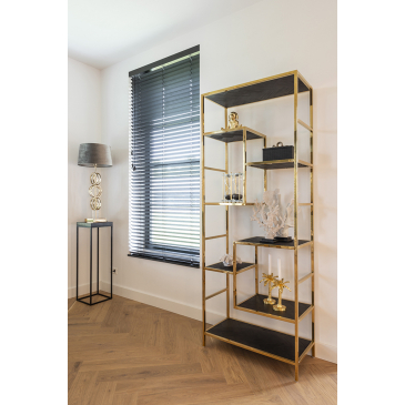 Richmond Wandkast Blackbone Goud 7-Planken