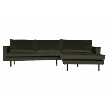 Rodeo Chaise Longue Rechts Velvet Dark Green Hunter