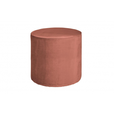 Sara poef hoog oud roze 46xø46