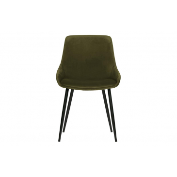 Woood Exclusive Selin Eetkamerstoel Fluweel Grasgroen