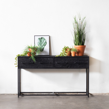 Sidetable Pure Black 140cm - Giga Meubel