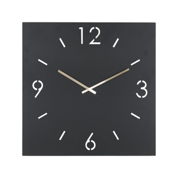 Spinder Design Klok Time Zwart 80x80cm