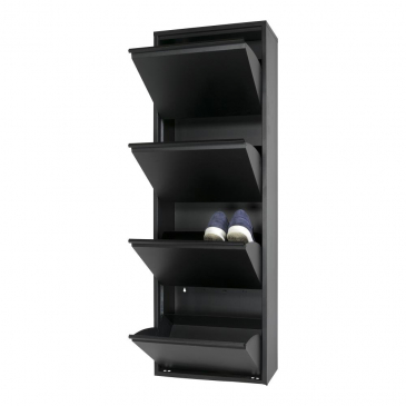Spinder Design Schoenenkast Billy 4 Zwart