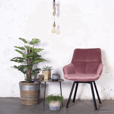 Stoel Shannon Velvet Roze Draaibaar - Giga Meubel 