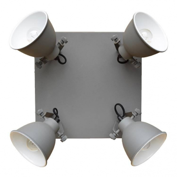 Stoere spot industrial 4-lichts vintage grey