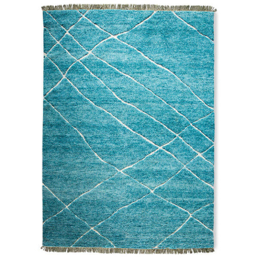 Hkliving Handgeknoopt Woolen Rug Turquoise (260X360)