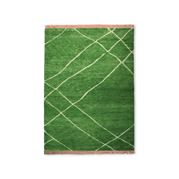 Hkliving Handgeknoopt Woolen Rug Groen (180X280)