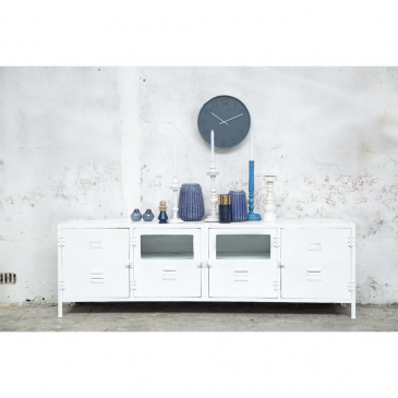 Tv-meubel Locker Vintage Glass Wit Giga Meubel