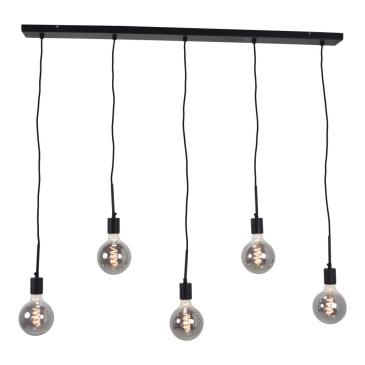 Urban Interiors Hanglamp Bulby 5-lichts Zwart