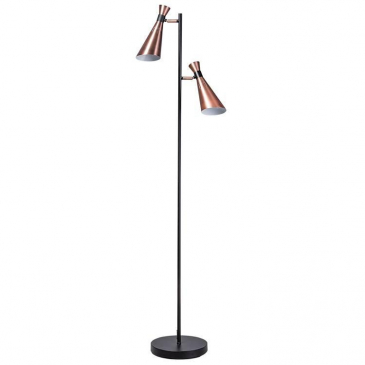 Vloerlamp York Zwart Koper - Giga Meubel