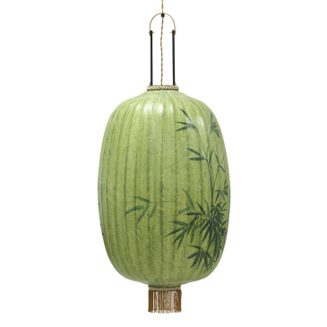 Hkliving Traditional Lantern Bamboo Painting Oval Xl