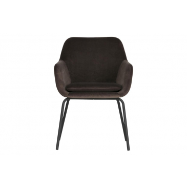 VTwonen Mood Eetkamerstoelen Velvet Antraciet (Set Van 2)