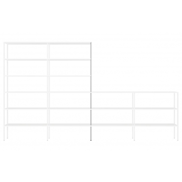 VTwonen Staanders Rack Hoog Tot Laag Metaal Wit Set Van 2